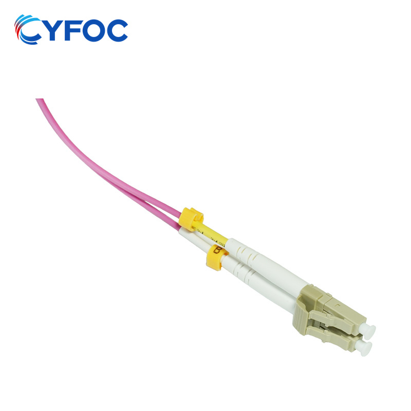 OM4 LC-ST UPC双工LSZH 2.0mm光纤跳线, 3m